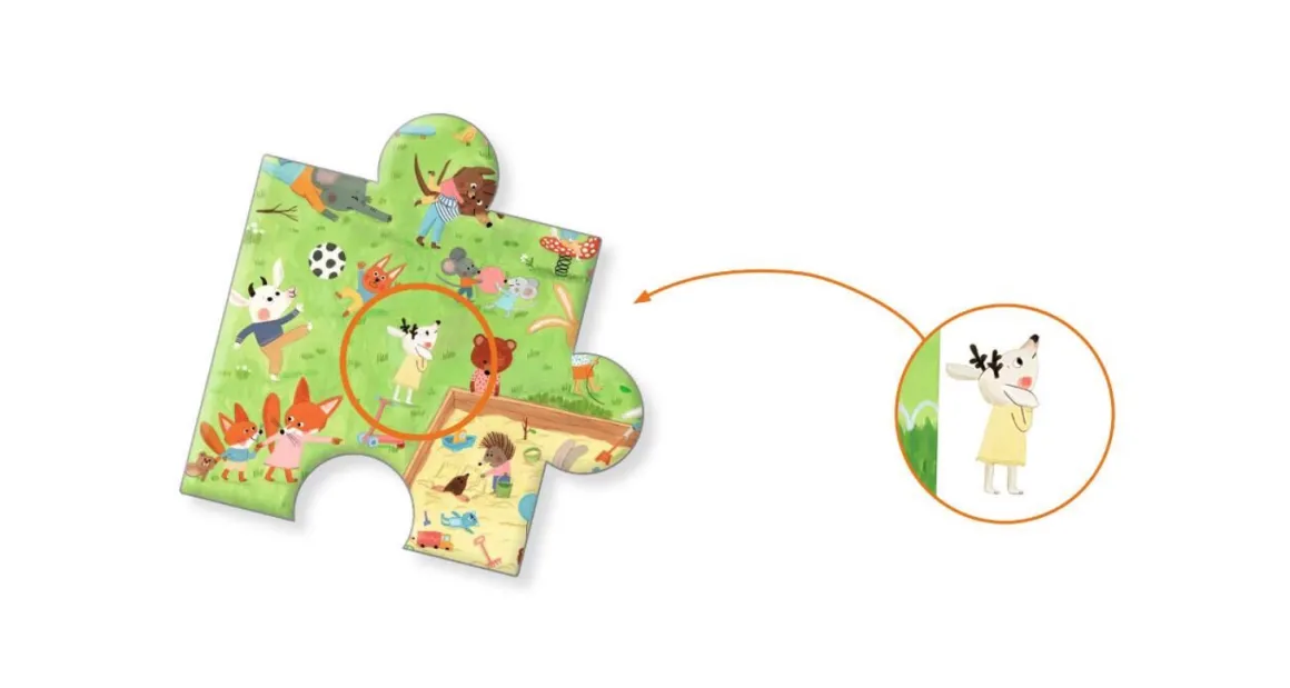Djeco Vriendjestuin - puzzel van 35 stukjes