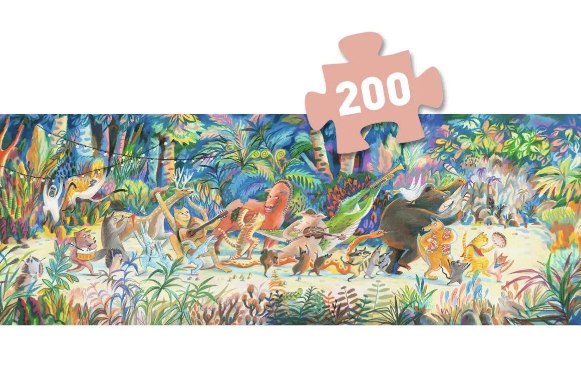 Djeco Woods Muziekband - puzzel van 200 stukjes - Panorama