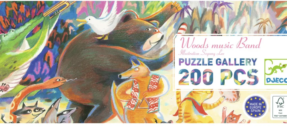 Djeco Woods Muziekband - puzzel van 200 stukjes - Panorama