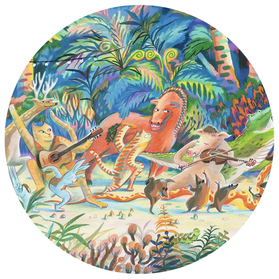 Djeco Woods Muziekband - puzzel van 200 stukjes - Panorama