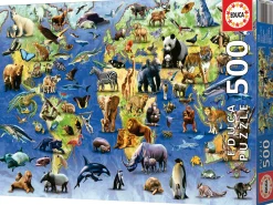 Educa 100 Bedreigde Diersoorten - legpuzzel van 500 stukjes
