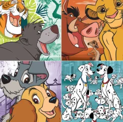Educa 4 puzzels van de Disney dieren - 12, 16, 20 en 25 stukjes