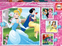 Educa 4 puzzels van de Disney Prinsessen - 12, 16, 20 en 25 stukjes