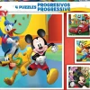 Educa 4 puzzels van Mickey & Friends - 12, 16, 20 en 25 stukjes