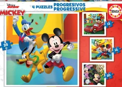 Educa 4 puzzels van Mickey & Friends - 12, 16, 20 en 25 stukjes