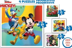 Educa 4 puzzels van Mickey & Friends - 12, 16, 20 en 25 stukjes