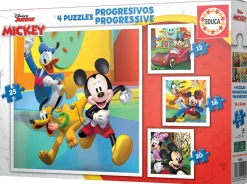 Educa 4 puzzels van Mickey & Friends - 12, 16, 20 en 25 stukjes