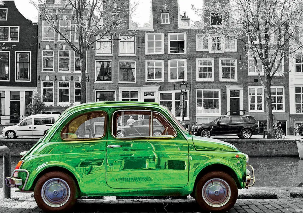 Educa Auto in Amsterdam - zwart/wit - legpuzzel van 1000 stukjes