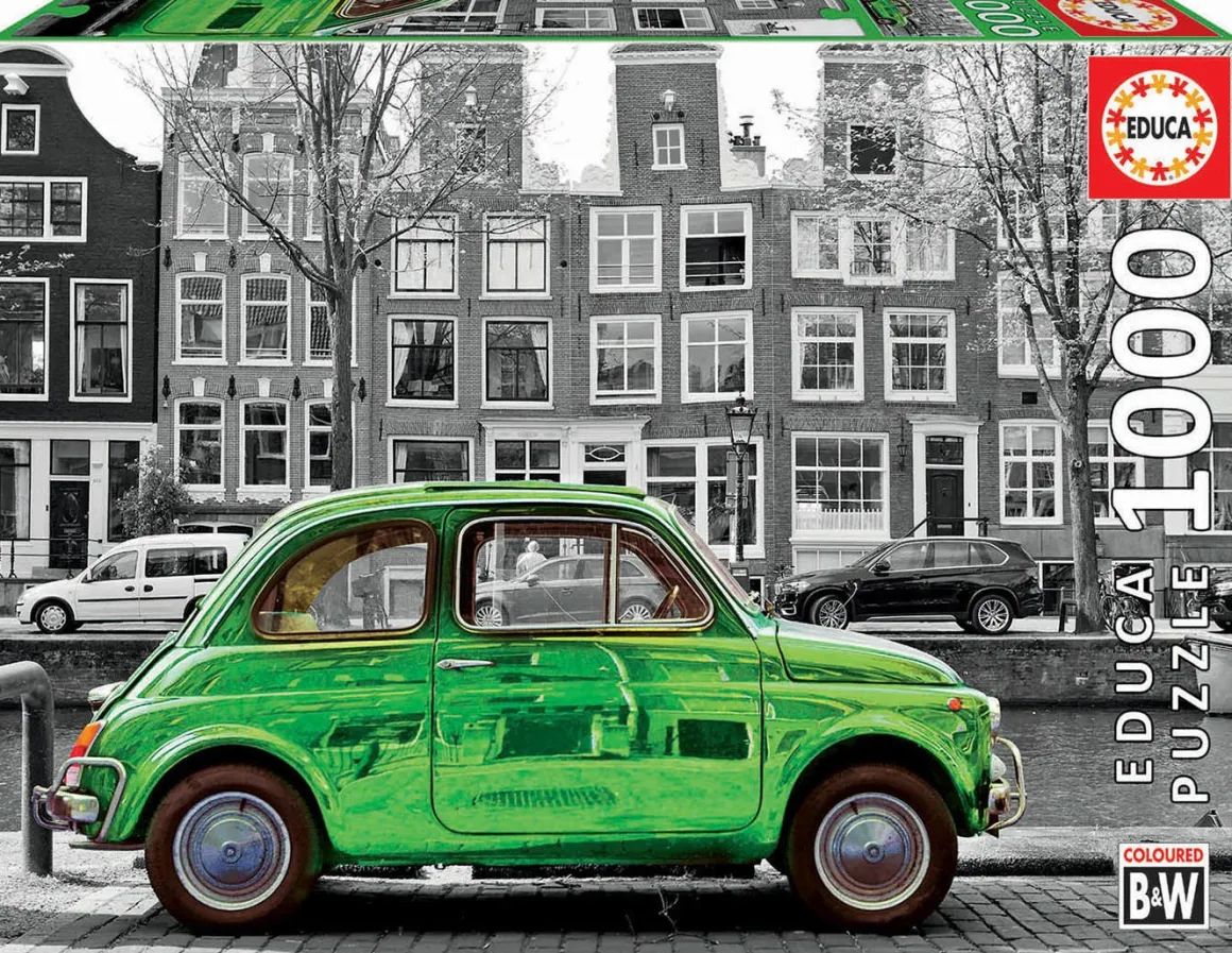 Educa Auto in Amsterdam - zwart/wit - legpuzzel van 1000 stukjes
