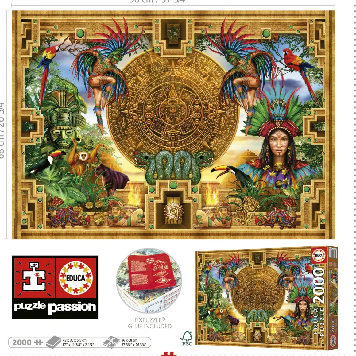 Educa Azteekse Maya verzameling - puzzel van 2000 stukjes
