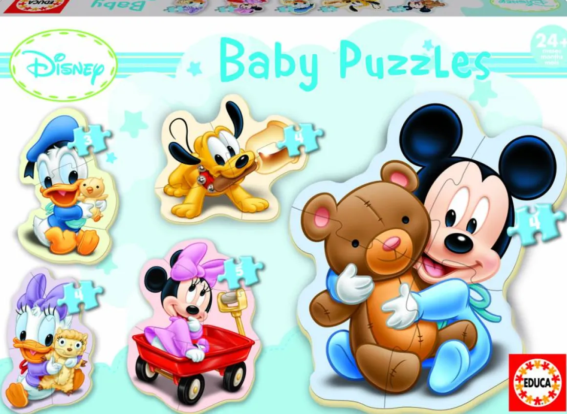 Educa Baby Mickey - 3, 4 en 5 stukjes