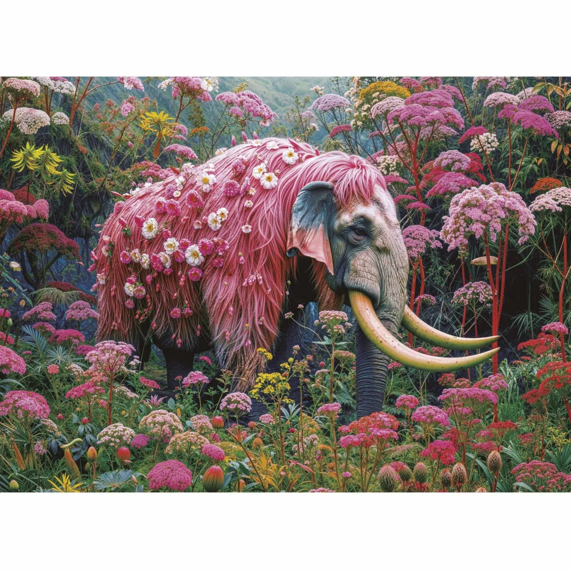 Educa Bloemenolifant- legpuzzel van 500 XL stukjes