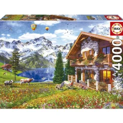 Educa Chalet in de Alpen - puzzel van 4000 stukjes