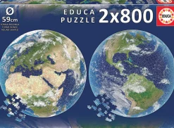 Educa De aarde - 2 Cirkelvormige puzzels - 800 stukjes