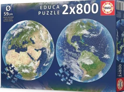 Educa De aarde - 2 Cirkelvormige puzzels - 800 stukjes