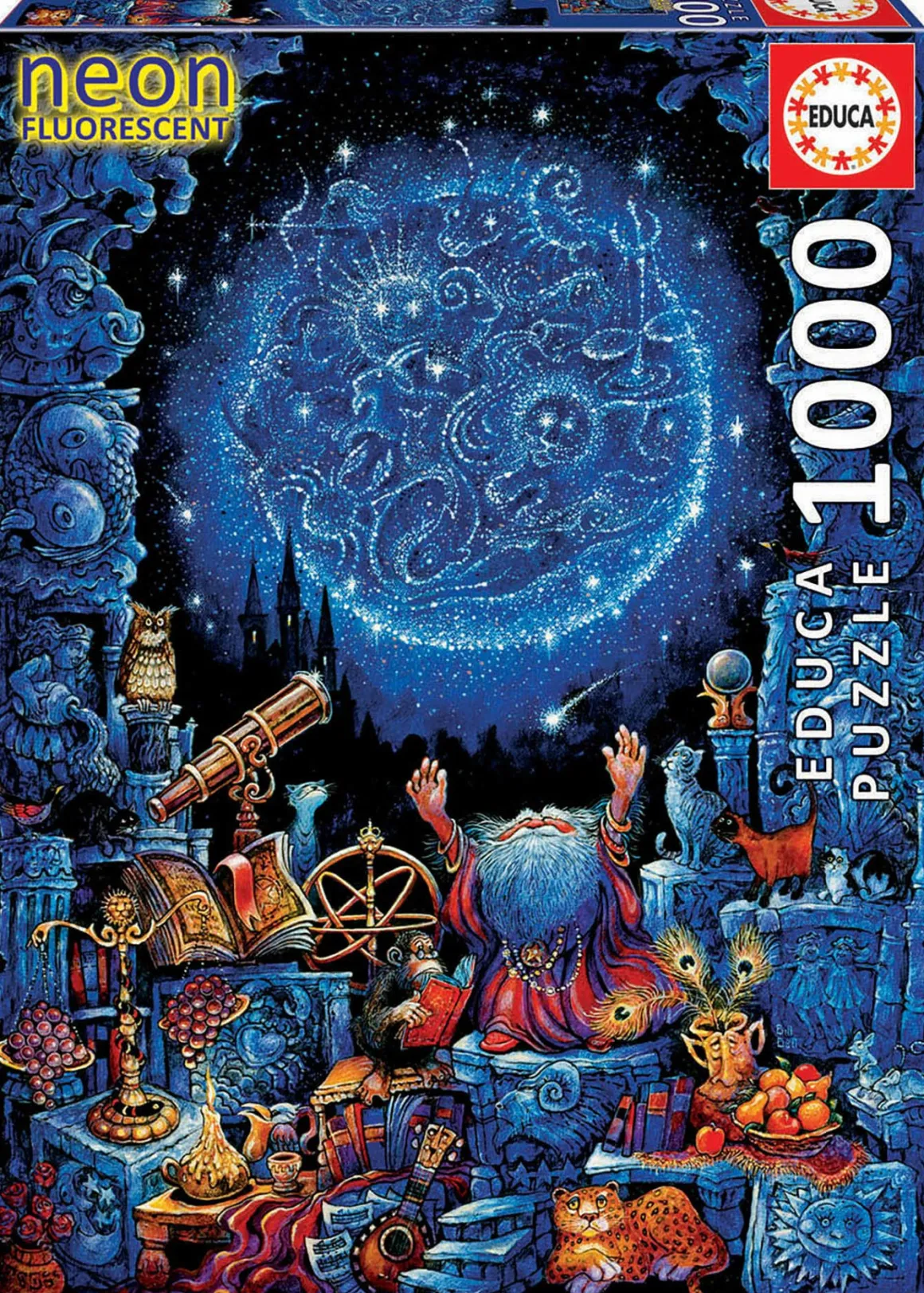 Educa De astroloog - Glow in the Dark - puzzel 1000 stukjes