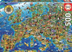 Educa De kaart van Europa - legpuzzel van 500 stukjes