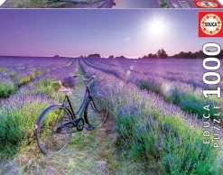 Educa Fiets in Lavendelveld - puzzel 1000 stukjes