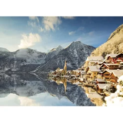 Educa Hallstatt in de sneeuw - Oostenrijk - legpuzzel van 1500 stukjes