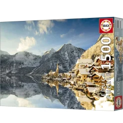 Educa Hallstatt in de sneeuw - Oostenrijk - legpuzzel van 1500 stukjes
