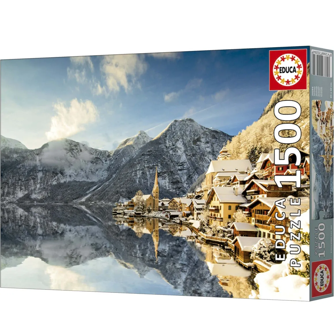 Educa Hallstatt in de sneeuw - Oostenrijk - legpuzzel van 1500 stukjes