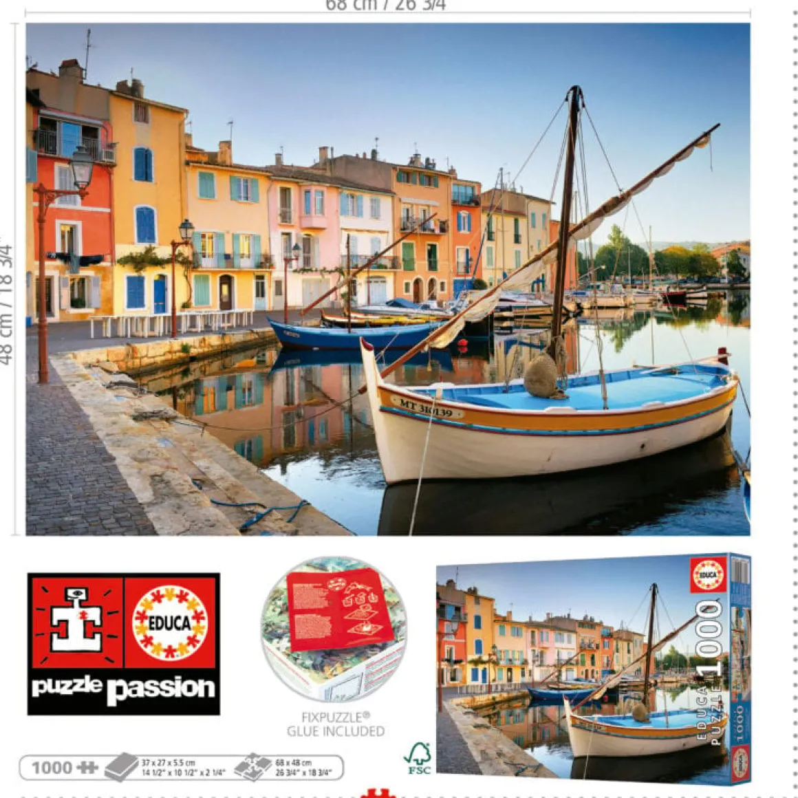 Educa Haven van Martigues, Provence - puzzel 1000 stukjes