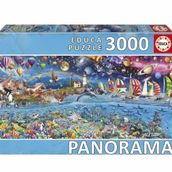 Educa Het Leven - Panorama - puzzel van 3000 stukjes