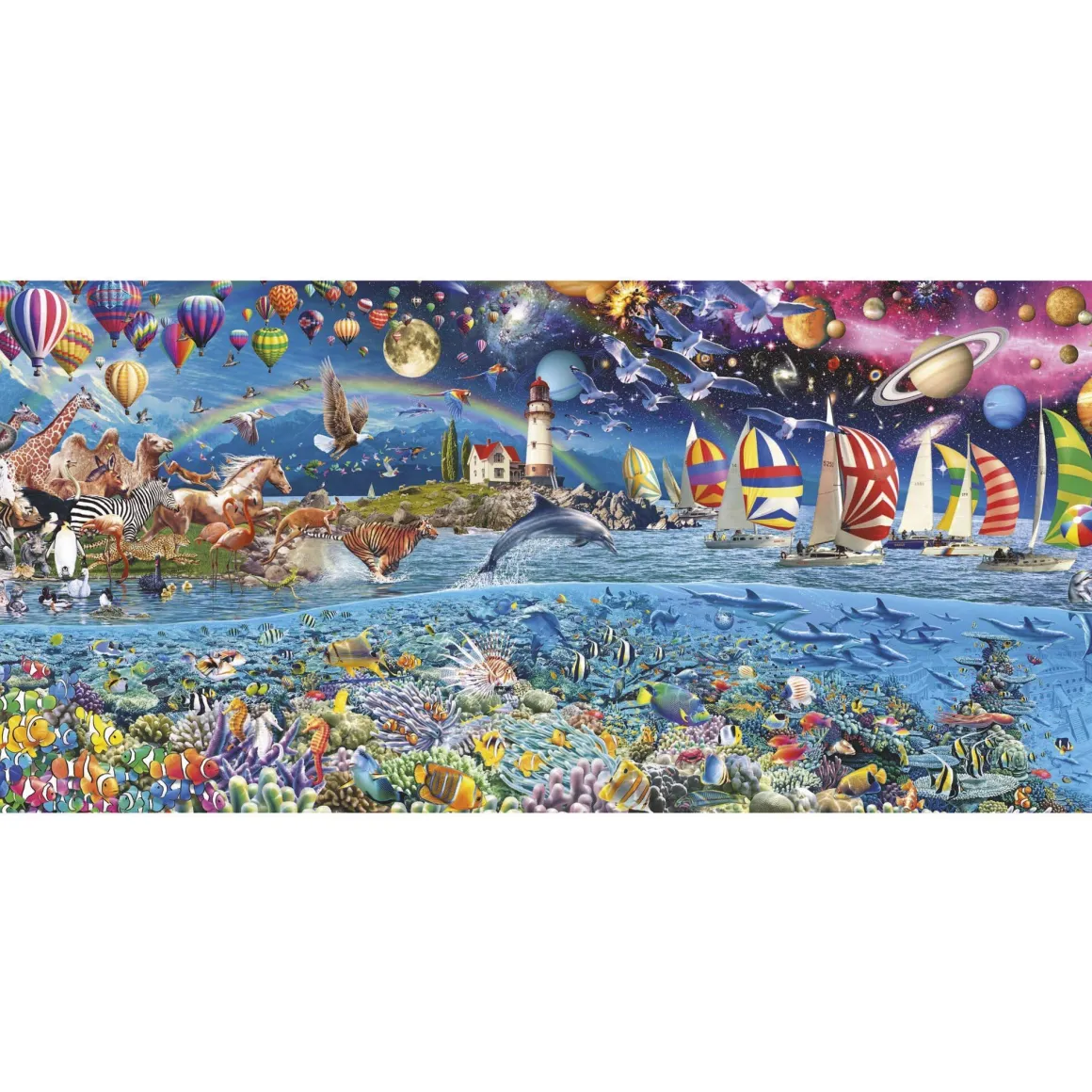 Educa Het Leven - Panorama - puzzel van 3000 stukjes