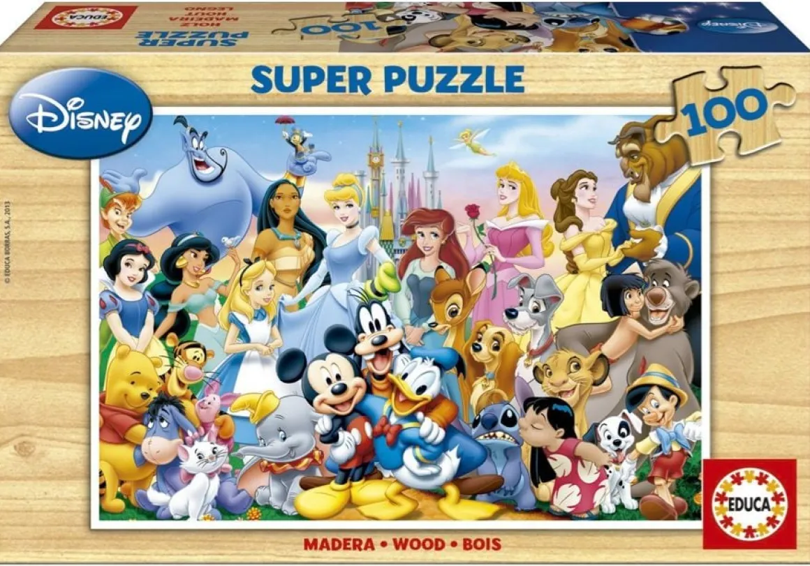 Educa HOUT: De magische wereld van Disney - 100 stukjes