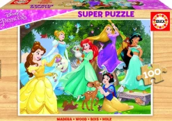 Educa HOUT: Disney Prinsessen - houten puzzel van 100 stukjes