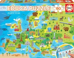 Educa Kaart van Europa - puzzel van 150 stukjes