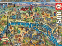 Educa Kaart van Parijs - legpuzzel van 500 stukjes