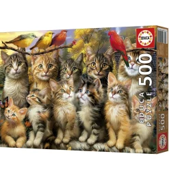Educa Katten en Vogels - legpuzzel van 500 stukjes