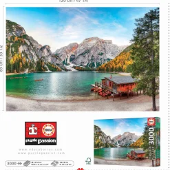 Educa Lago di Braies in de herfst - puzzel van 3000 stukjes