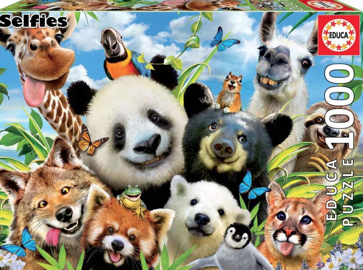 Educa Llama Drama Selfie - legpuzzel van 1000 stukje