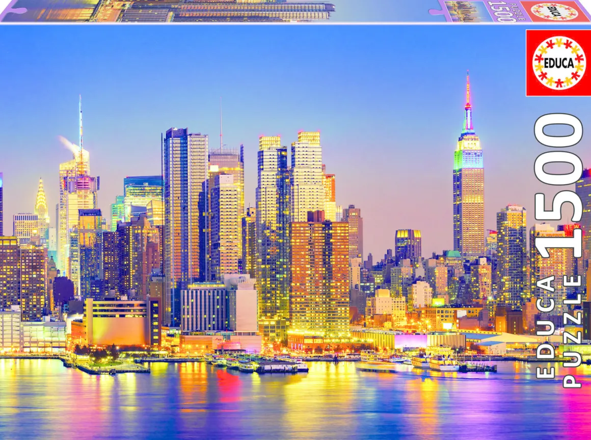 Educa Manhattan bij nacht - legpuzzel van 1500 stukjes