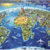 Educa Miniatuur puzzel - Wereldsymbolen - 1000 stukjes