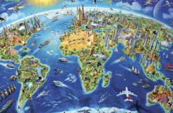 Educa Miniatuur puzzel - Wereldsymbolen - 1000 stukjes