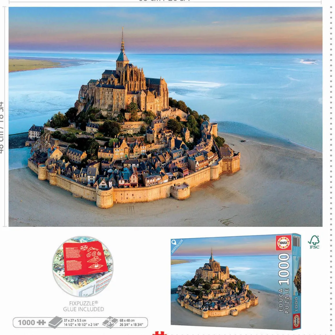 Educa Mont-Saint-Michel - puzzel 1000 stukjes