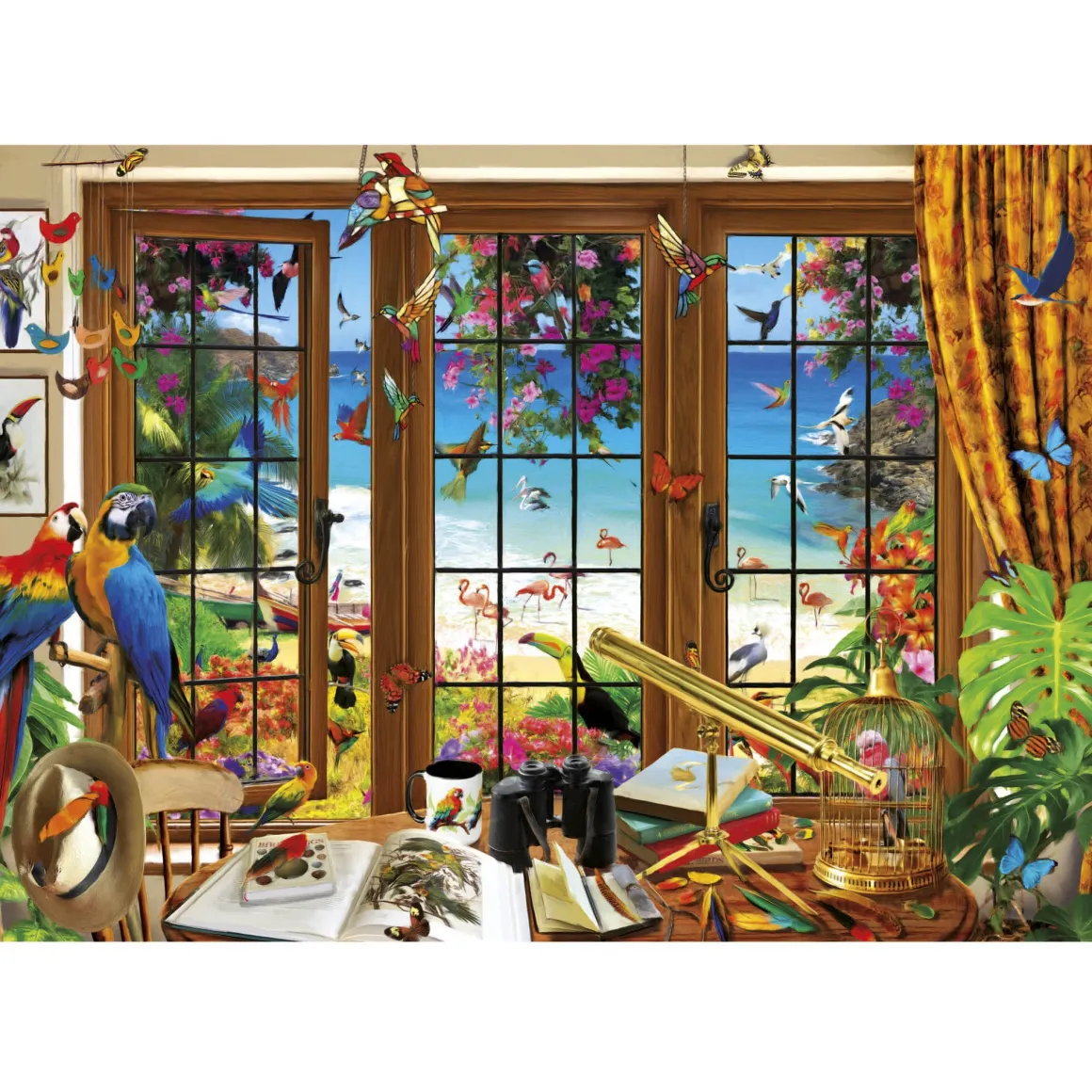 Educa Observatievenster voor vogelspotters - legpuzzel van 1500 stukjes