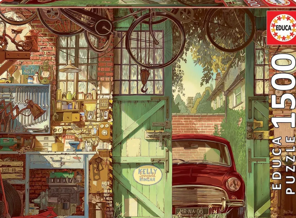 Educa Oude Garage - legpuzzel van 1500 stukjes