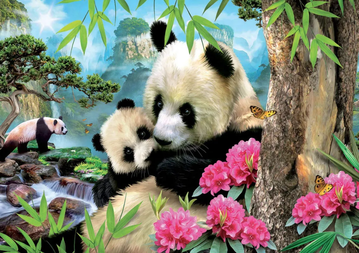 Educa Panda's - legpuzzel van 1000 stukjes
