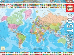 Educa Politieke wereldkaart - legpuzzel van 1500 stukjes
