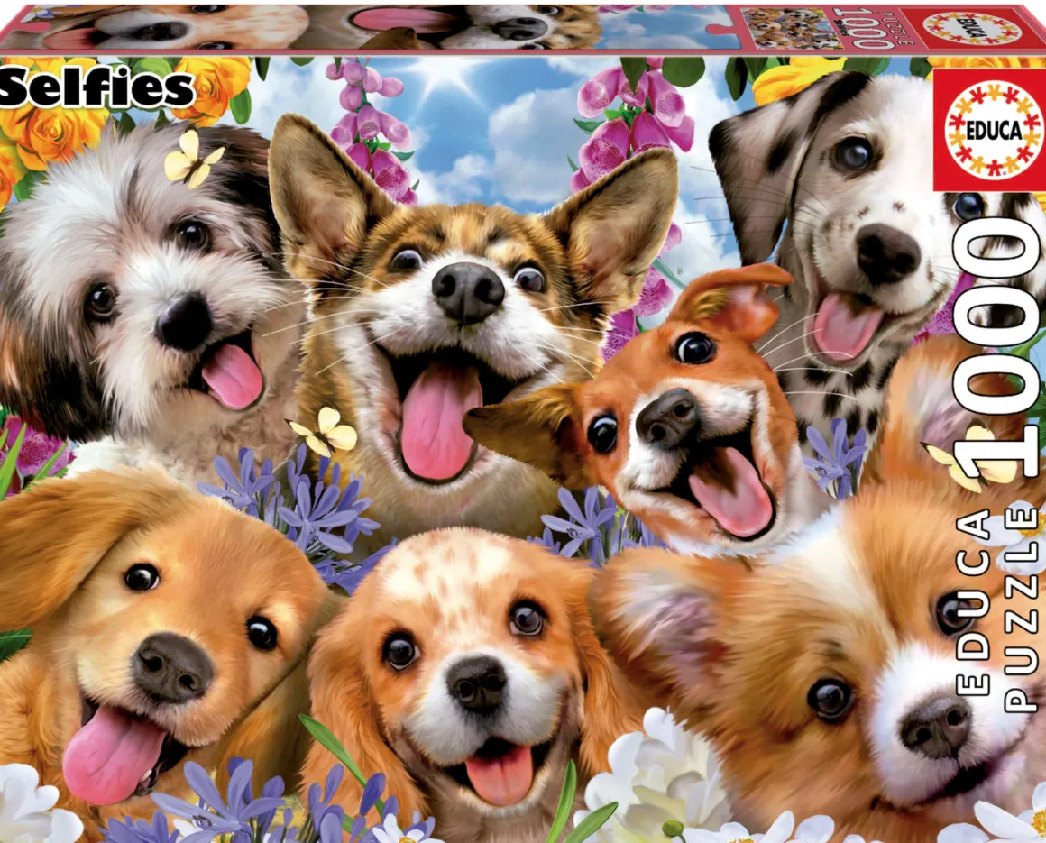 Educa Puppies Selfie, Howard Robinson - puzzel 1000 stukjes
