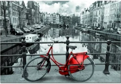 Educa Rode fiets in Amsterdam, 1000 stukjes
