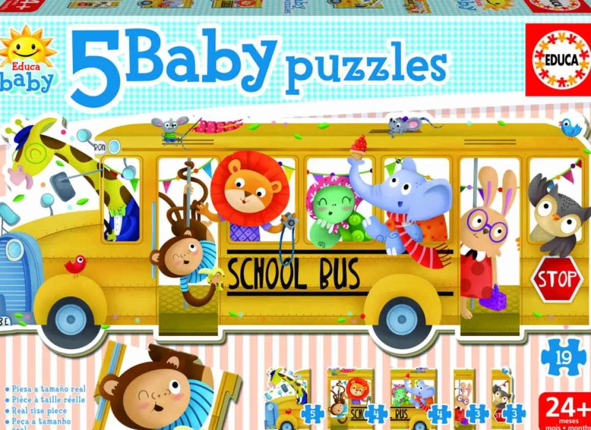 Educa Schoolbus - puzzel van 19 stukjes