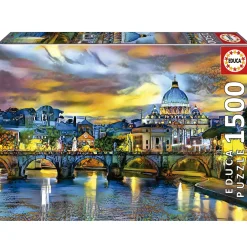 Educa Sint-Pietersbasiliek en Sint-Angelobrug - legpuzzel van 1500 stukjes