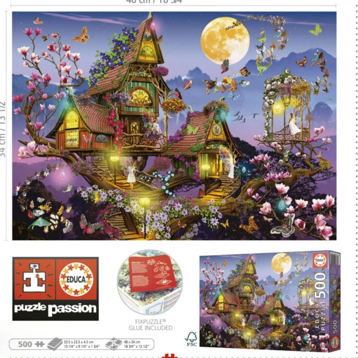 Educa Sprookjeshuis - legpuzzel van 500 stukjes