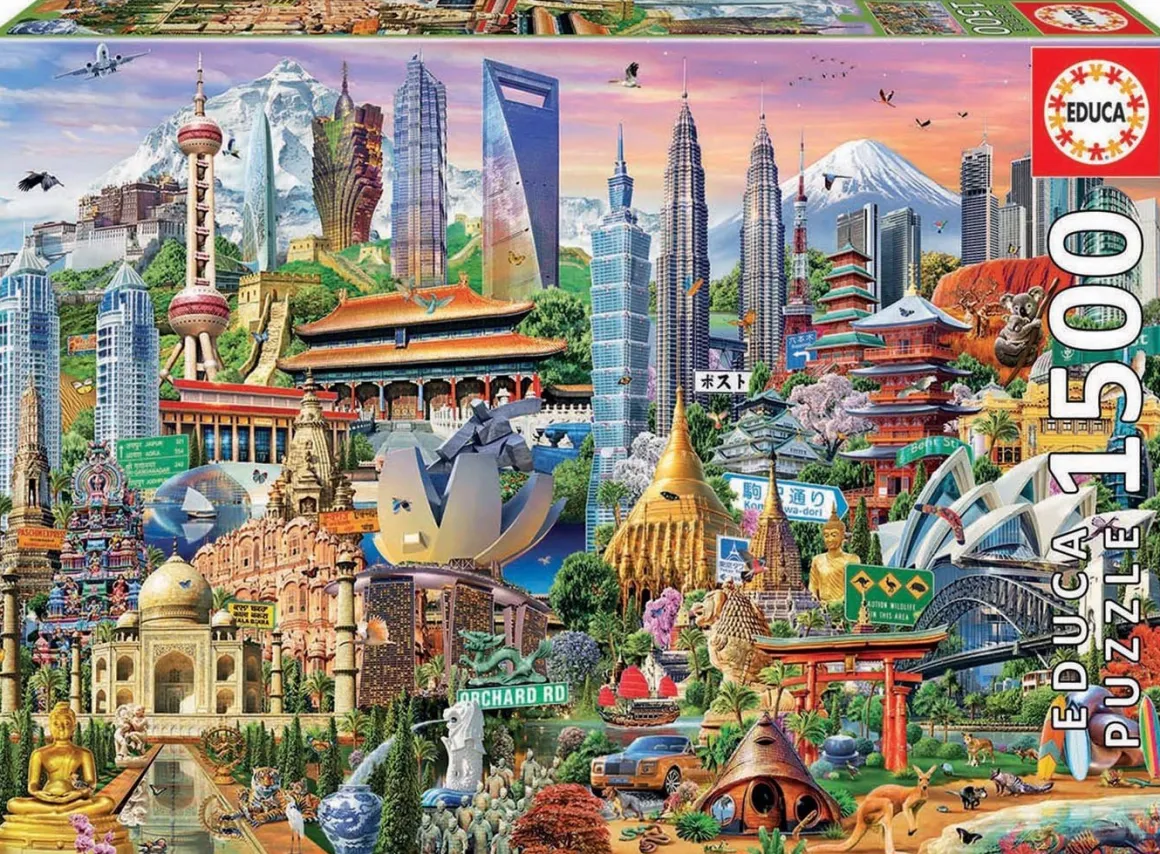 Educa Symbolen van Azië - legpuzzel van 1500 stukjes