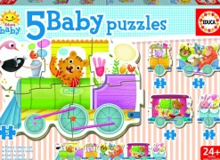 Educa Trein met dieren - puzzel van 19 stukjes